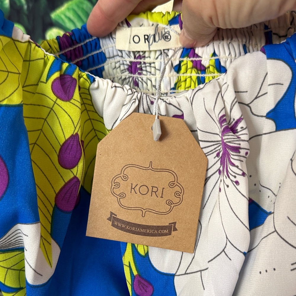 Floral Blue Tiered Maxi Dress - Picture 8 of 8